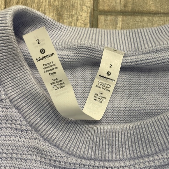 Cropped lavender purple Lululemon sweater - Picture 2 of 3